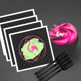 Pink Flamingo sein fabelhaftes inspirierendes Spri Serviette