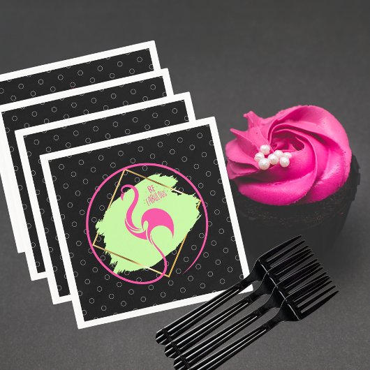 Pink Flamingo sein fabelhaftes inspirierendes Spri Serviette