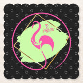 Pink Flamingo sein fabelhaftes inspirierendes Spri Untersetzer (Vorderseite)