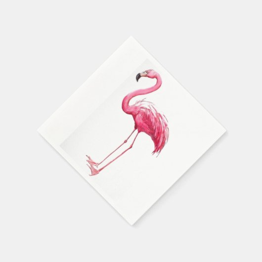 Pink Flamingo Serviette (Ecke)