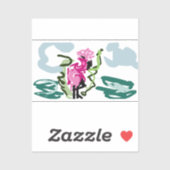 Pink flamingo set aufkleber (Blatt)