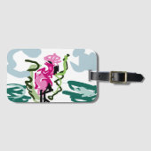 Pink flamingo set gepäckanhänger (Vorderseite (Horizontal))