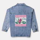 Pink flamingo set jeansjacke (Rückseite)