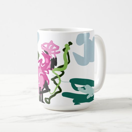 Pink flamingo set kaffeetasse (VorderseiteRechts)