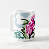 Pink flamingo set kaffeetasse (Vorderseite Links)