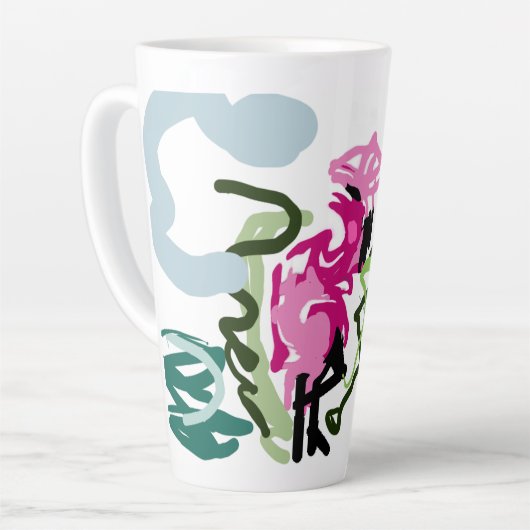 Pink flamingo set milchtasse (Linke Ecke)