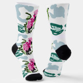 Pink flamingo set socken (Gewinkelt)