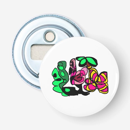 Pink flamingo show vibe  flaschenöffner (Vorderseite)