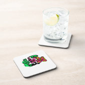 Pink flamingo show vibe  getränkeuntersetzer (Rechte Seite)