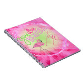 Pink Flamingo Sie sind schön Inspiration Notizblock (Rechte Seite)