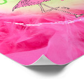Pink Flamingo Sie sind schön Inspiration Poster (Ecke)