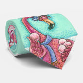 Pink Flamingo Snowballs KRAWATTE (Gerollt)
