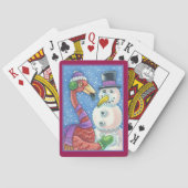 PINK FLAMINGO SNOWMAN CHRISTMAS PLAYCARDS SPIELKARTEN (Rückseite)