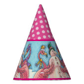 PINK FLAMINGO SNOWMAN FUNNY HOLIDAY PARTEI HAT PARTYHÜTCHEN (Rechts)