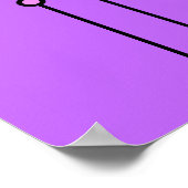 Pink Flamingo Sondertext & Farbposter Poster (Ecke)