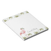 Pink Flamingo Sonnenbrille Palm Trees Good Vibes Notizblock (angewinkelt)