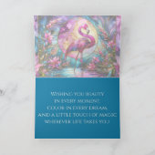 Pink Flamingo Stained Glass Mosaic Karte (Innenseite)