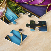 Pink Flamingo Stained Glass Mosaic Puzzle (Seite)