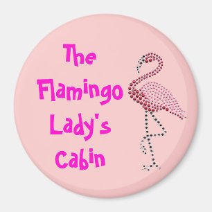 Pink Flamingo Stateroom Door Marker Magnet