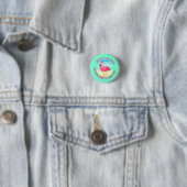 Pink Flamingo Stechen Sie nicht rein Button (Beispiel)