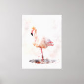 Pink Flamingo Stehend - Wasserfarbe - 01 Leinwanddruck (Vorderseite)