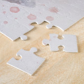 Pink Flamingo Stehend - Wasserfarbe - 01 Puzzle (Seite)