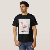 Pink Flamingo Stehend - Wasserfarbe - 01 T-Shirt (Vorne ganz)