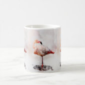 Pink Flamingo Stehend - Wasserfarbe - 02 Kaffeetasse (Mittel)
