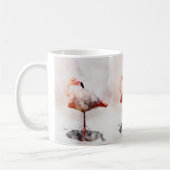 Pink Flamingo Stehend - Wasserfarbe - 02 Kaffeetasse (Links)