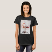 Pink Flamingo Stehend - Wasserfarbe - 02 T-Shirt (Vorne ganz)