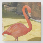 Pink Flamingo Steinuntersetzer (Vorderseite)