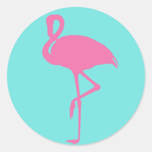Pink Flamingo Sticker (Vorderseite)
