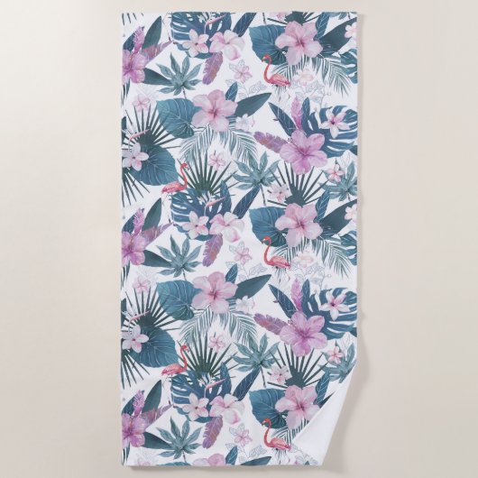 Pink Flamingo Strandtuch (Vorderseite)