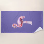 Pink Flamingo Strandtuch (Vorderseite)