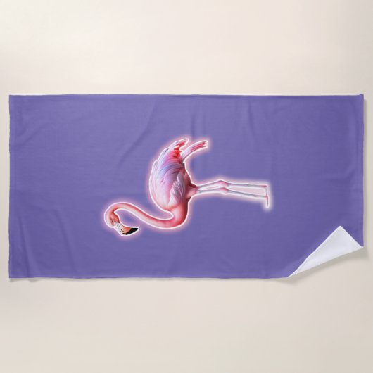 Pink Flamingo Strandtuch (Vorderseite)