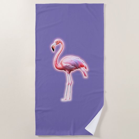 Pink Flamingo Strandtuch (Vorderseite)