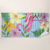 Pink Flamingo Strandtuch (Vorderseite)