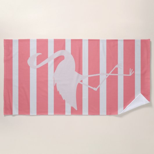 Pink Flamingo Strandtuch (Vorderseite)