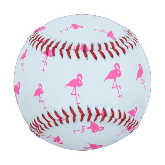 Pink Flamingo Summer Beach Print Muster Baseball (Vorderseite)