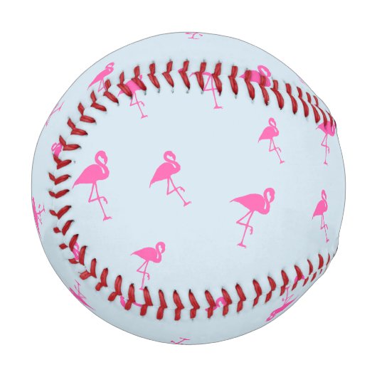 Pink Flamingo Summer Beach Print Muster Baseball (Vorderseite Links)