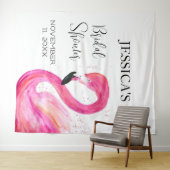 Pink Flamingo Summer Brautparty Animal Bird Wandteppich (Beispiel (Horizontal))