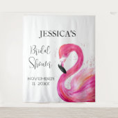 Pink Flamingo Summer Brautparty Animal Bird Wandteppich (Vorderseite)