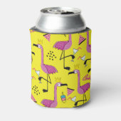 Pink Flamingo: Summer Fashion Pattern Dosenkühler (Kanne Rückseite)