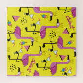 Pink Flamingo: Summer Fashion Pattern Puzzle (Horizontal)