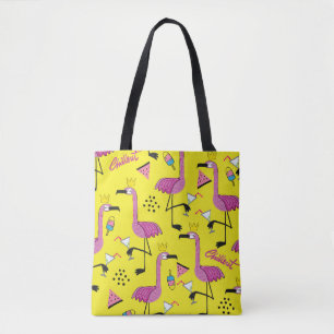 Pink Flamingo: Summer Fashion Pattern Tasche