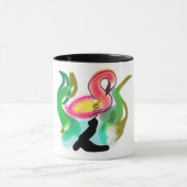 pink flamingo summer flame  tasse (Zentrum)