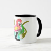 pink flamingo summer flame  tasse (VorderseiteRechts)