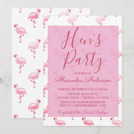 Pink Flamingo Summer Hen's Party Einladung