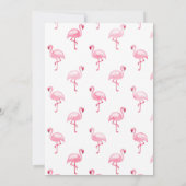Pink Flamingo Summer Junggeselinnen-Abschied Einladung (Rückseite)