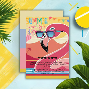 Pink Flamingo Summer Party Begleitkarte